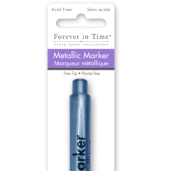 Blue Steel Metallic Permanent Marker 1.2 mm, 0.5" Fine Point - Picture 4 of 5